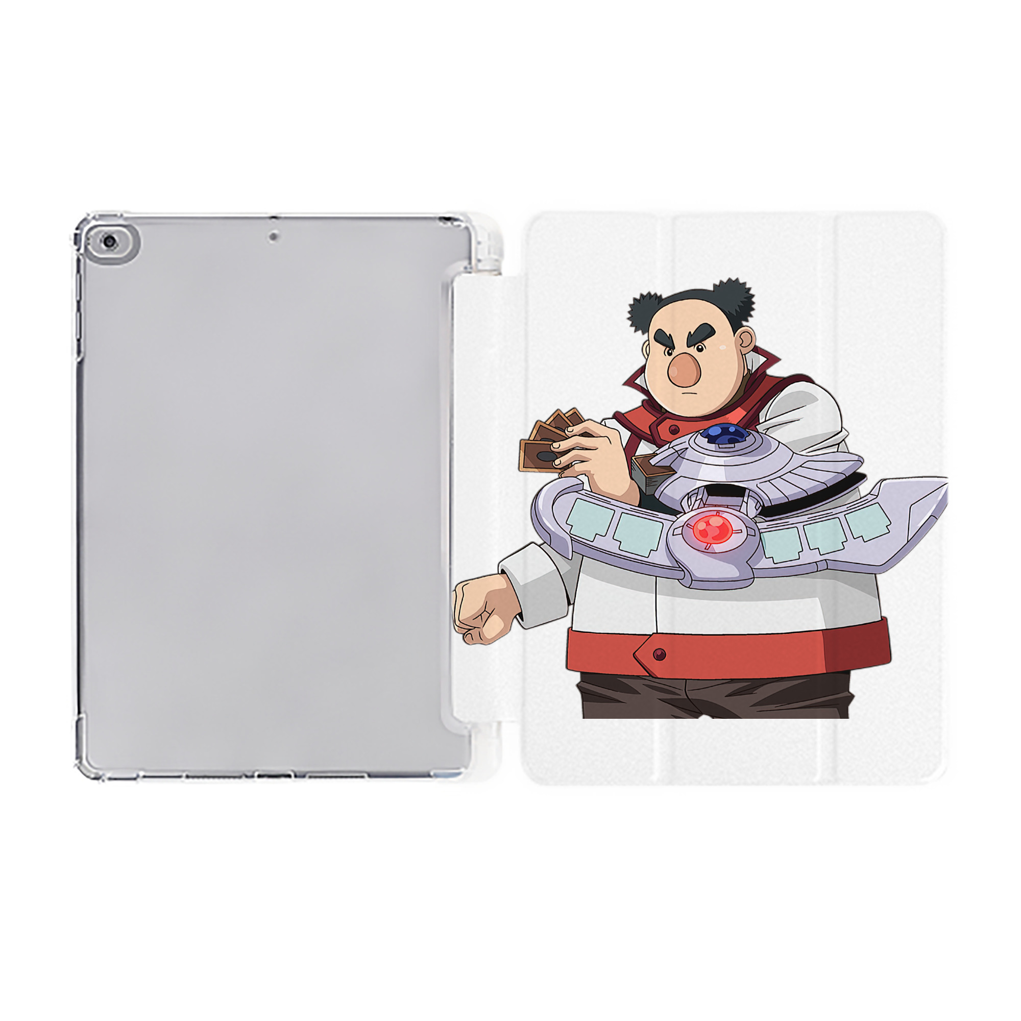 （画像用） 遊☆戯☆王 Yu-Gi-Oh! IPad ケース ペン収納付き 三つ折りスタンド PUレザー×シリコン 対応機種9.5/10.5/10.9インチ